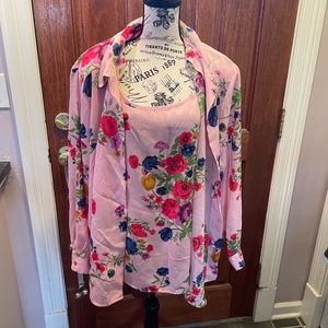 Jordan Woman Button-Down Blouse with Cami Camisole - Size 24